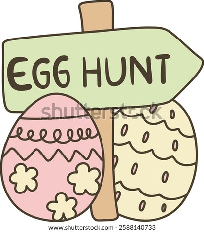An Easter egg hunt scene, filled with hidden treasures.
