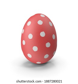 Easter egg isolated in white texture background 3d rendering 3d illustration
