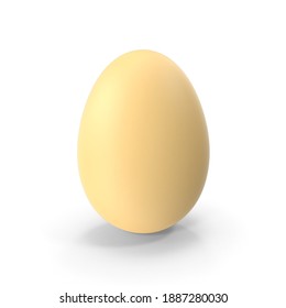 Easter egg isolated in white texture background 3d rendering 3d illustration