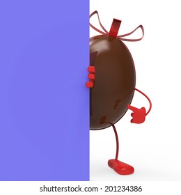 Easter Egg Representing Empty Space And Copyspace