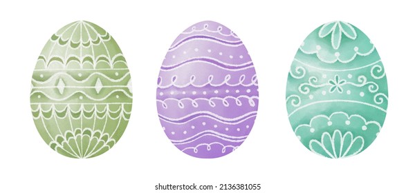 Easter eggs with clipping path