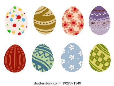 Easter Eggs Cut Illustration Set（simple）
