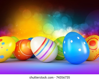 Easter eggs on a dark background - Powered by Shutterstock