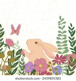 Easter illustration, card, greeting, invitation. Baby shower. Baby card, book - Powered by Shutterstock