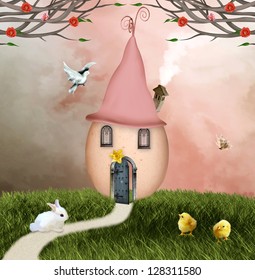 Easter magic house