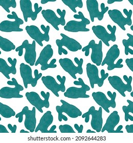 Easter seamless pattern with rabbit for wallpaper and fabrics and textiles and packaging and gifts and cards and linens and wrapping paper 