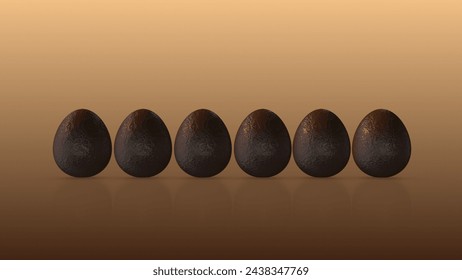 The Easter Sunday theme of chocolate eggs 3D Illustration - Powered by Shutterstock