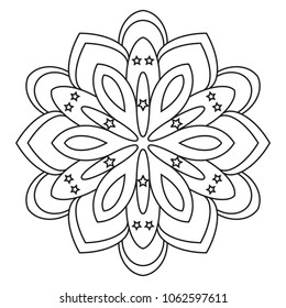 Easy Doodles Mandalas Coloring Printable for Stock Illustration ...