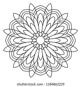 Easy Basic Simple Mandalas Coloring Book Stock Illustration 1093201439