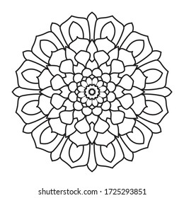 Easy Mandala Flower Mandalas Pattern On Stock Illustration 1725293851 ...