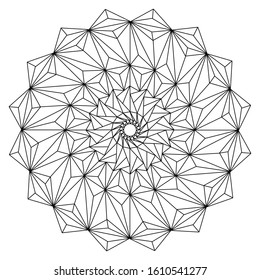 Easy Mandala Like Star Triangles Basic Stock Illustration 1610541277