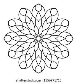 Simple Mandala Shape Coloring Vector Mandala Stock Vector (Royalty Free ...