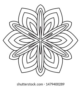 Easy Doodles Mandalas Coloring Printable For Stock Illustration 