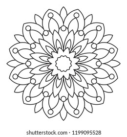 Easy Mandala Simple Basic Mandalas Flowers Stock Illustration ...