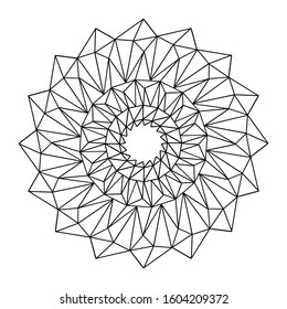 Easy Mandala Triangles Basic Simple Mandalas Stock Illustration ...