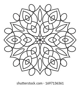 Simple Mandala Shape Coloring Vector Mandala Stock Vector (royalty Free 