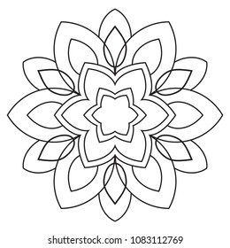 Easy Mandalas Hand Drawn Beginner Senior Stock Illustration 1083112769 ...