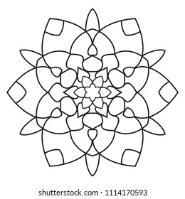 Simple Mandala Shape Coloring Vector Mandala Stock Vector (Royalty Free ...