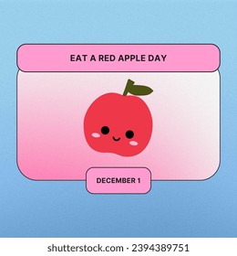 Eat a Red Apple Day is on December 1. Very attractive illustration design used for printings, cards, promotions, advertising, background, banners, social media, and different purposes. - Powered by Shutterstock