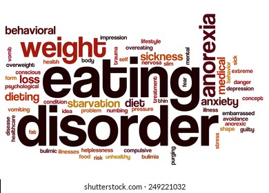 Eating Disorder Word Cloud Concept