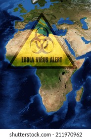 Ebola Danger In West Africa.Elements Of This Image Furnished By NASA.