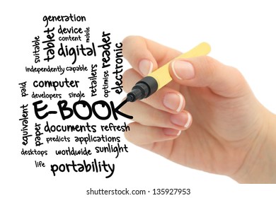 e-book concept in notebook