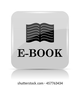 E-book icon. Internet button on white background.