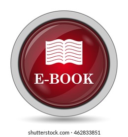 E-book icon. Internet button on white background.