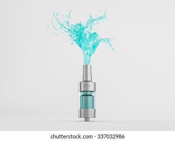 Ecig atomizer and ejuice splash