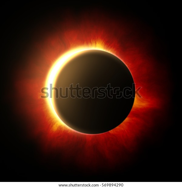 Eclipse of the sun with corona. Digital artwork\
creative graphic\
design.