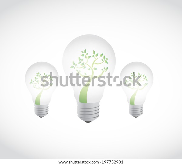 eco energy concept illustration design over a\
white background