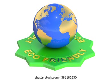 Eco Friendly, 3D rendering isolated on white background
