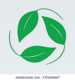 Eco friendly label with 3d effect. Rendering - Powered by Shutterstock