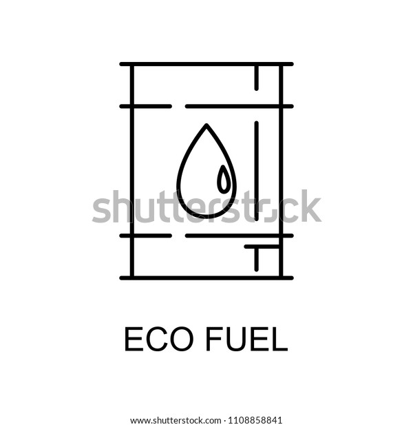 eco fuel\
outline icon. Element of enviroment protection icon with name for\
mobile concept and web apps. Thin line eco fuel icon can be used\
for web and mobile on white\
background