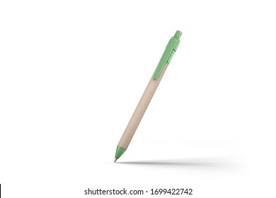 Eco Pen Mockup. 3D Rendering.