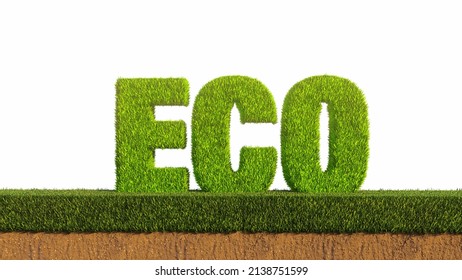 ECO Technology, Organic Manufacturing, Green Factory, Natural Industry, 3d illustration  - Shutterstock ID 2138751599
