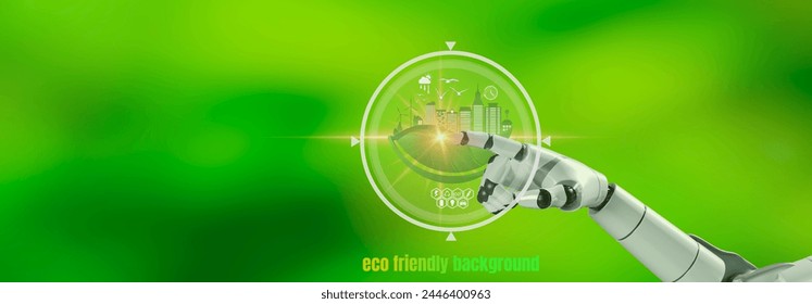 eco-friendly concept on a green background, Avoid a cluttered composition. Let your chosen element and message shine on the green backdrop.	
 - Powered by Shutterstock