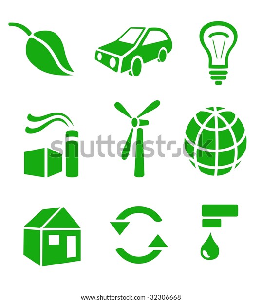 Ecology icons.\
See vector version in my\
portfolio.