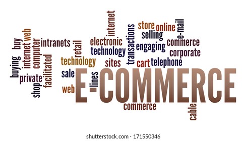 E-commerce in word collage