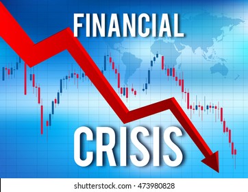 Economic Collapse Financial Crisis . Economic Meltdown. Financial Bubble Burst.  