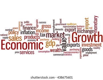 Economic Growth Word Cloud Concept On Stock Illustration 438675601 ...