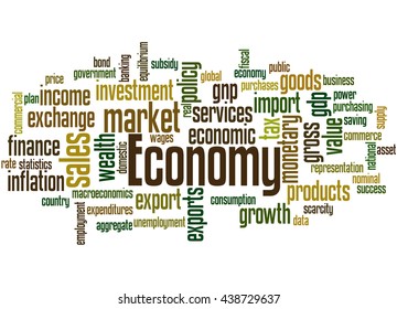 Economy Word Cloud Concept On White Stock Illustration 438729637 ...