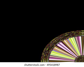 Edges frame Abstract background Laser light multicolored for design , Pattern fame with space for text