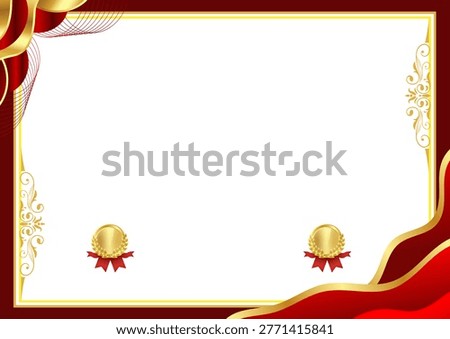 Editable Blank Certificate Template for Achievement Recognition Featuring Professional Layout, Decorative Border Design, Clean Typography and Customizable Fields for School, Corporate Training and Employee Awards