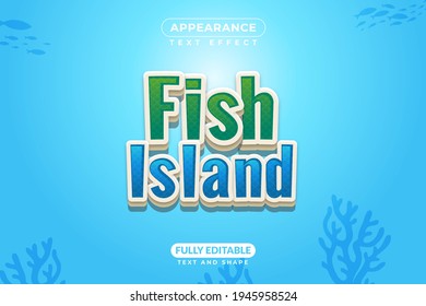 Editable Text Effect Fish Island Effect Style Title