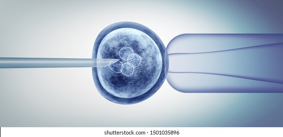 Editing Gene Biology And Reproductive Genetic Biotechnology As A 3D Illustration.