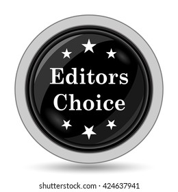 Editors choice icon. Internet button on white background.