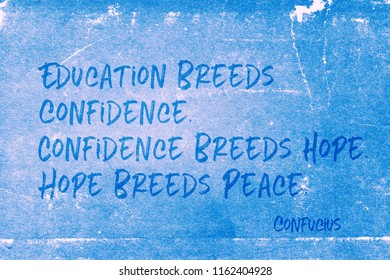 Education Breeds Confidence Confidence Breeds Hope Stock Illustration ...