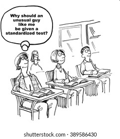 Education Cartoon About Standardized Test.