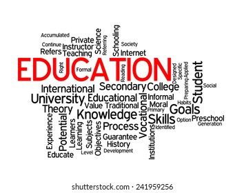 Education School Vision On White Background Stock Illustration ...